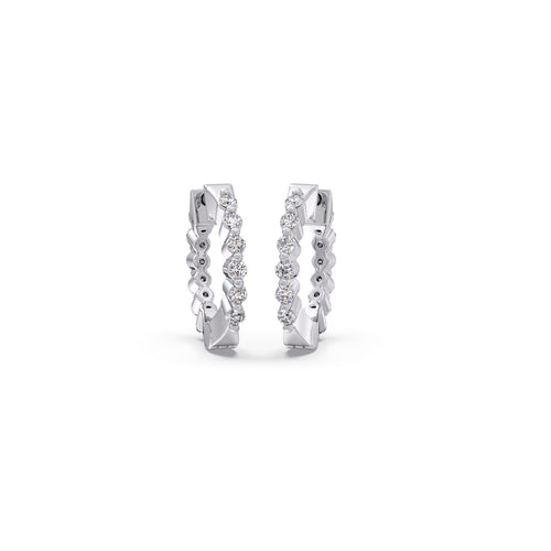 Star Diamond Huggie Earrings