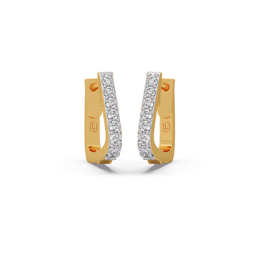 Belleza Diamond Hoop Earrings - Yellow