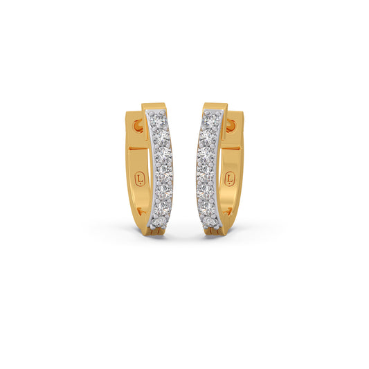 Seraphina Diamond Hoop Earrings - Yellow