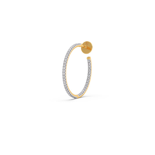 Meridian Diamond Hoop Earrings - Yellow
