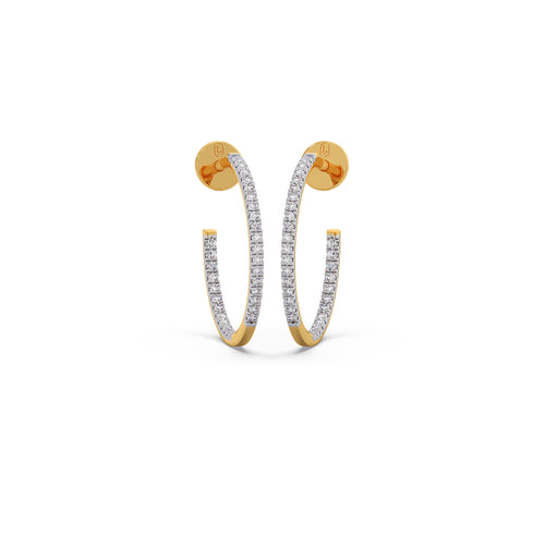Zenith Diamond Hoop Earrings
