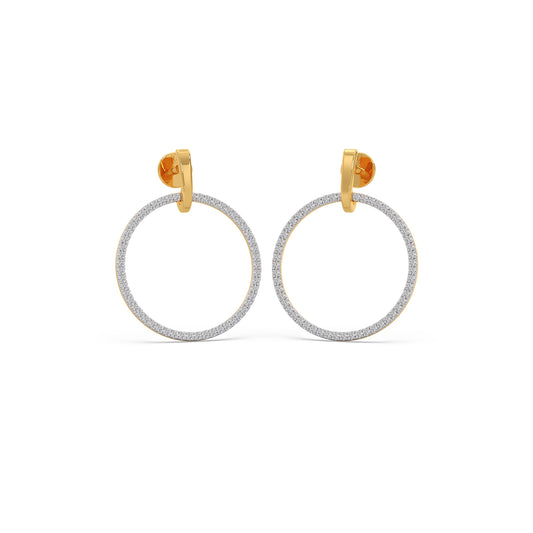 Orbital Nova Diamond Drop Earrings - Yellow