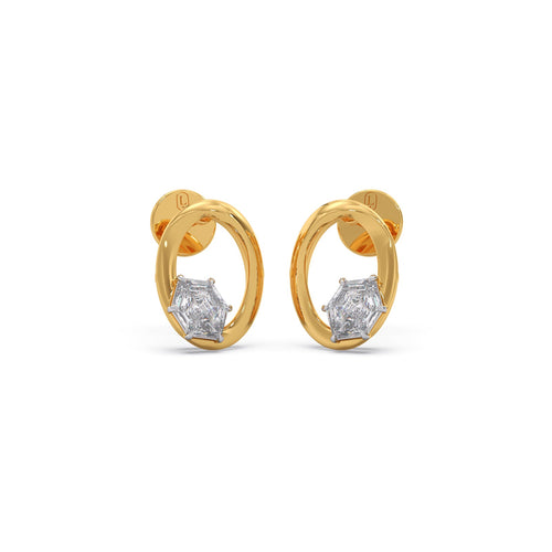 Hexa Loop Diamond Earrings