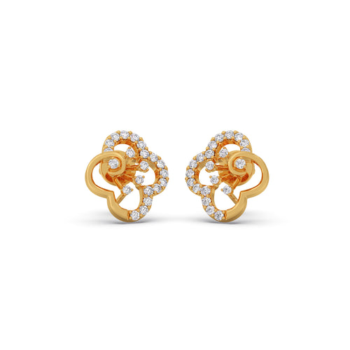 Blush Bloom Diamond Stud Earrings