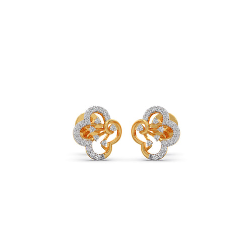 Blush Bloom Diamond Stud Earrings