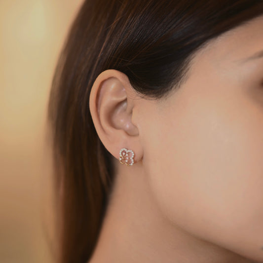 Blush Bloom Diamond Stud Earrings - MQ