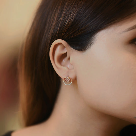 Open Circle Diamond Studs - MQ
