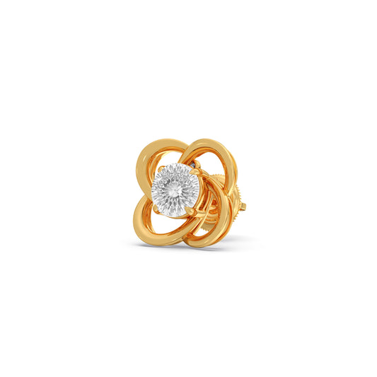 Portuguese Floral Stud Earrings - Yellow