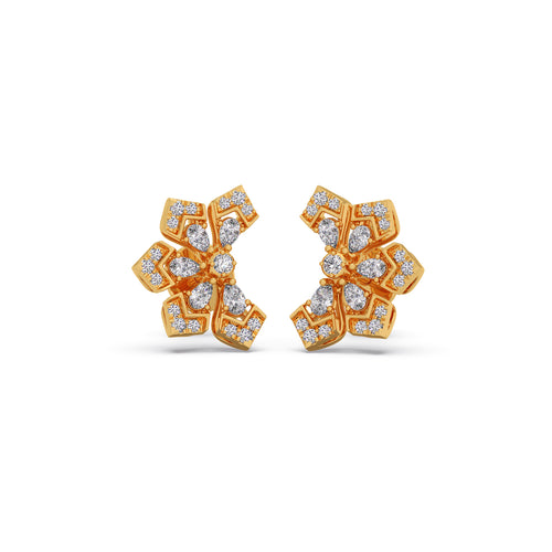Pear & Round Sparkle Stud Earrings