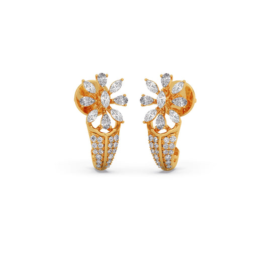Trio Grace Hoop Earrings - Yellow