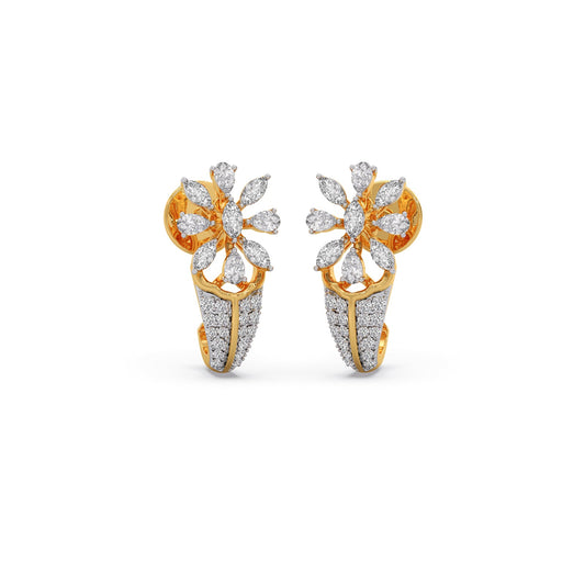 Trio Grace Hoop Earrings - Yellow