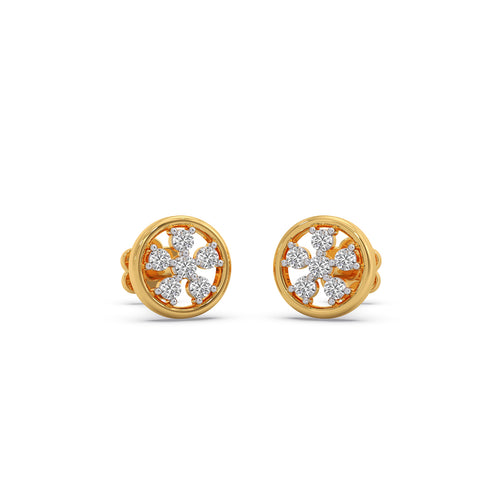 Cluster Stud Diamond Earrings