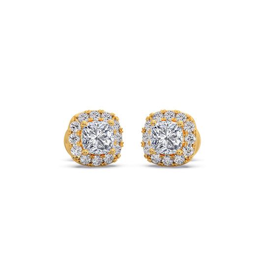 Forever Diamond Stud Earrings - Yellow
