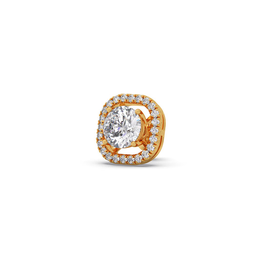 Timeless Spark Solitaire Diamond Stud Earrings - Yellow