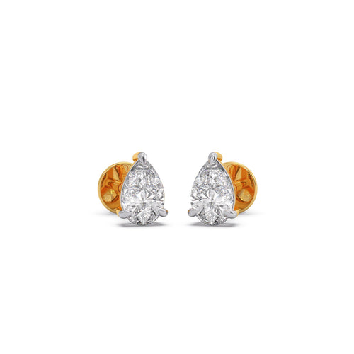 1.01 ct Pear-Shaped Diamond Solitaire Stud Earrings
