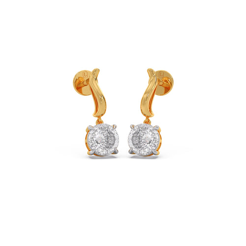 Fluid Portuguese Solitaire Drop Earrings