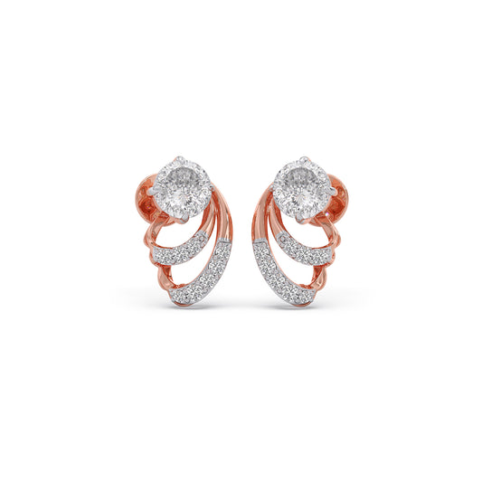 Portuguese Aurelia Stud Earrings - Rose