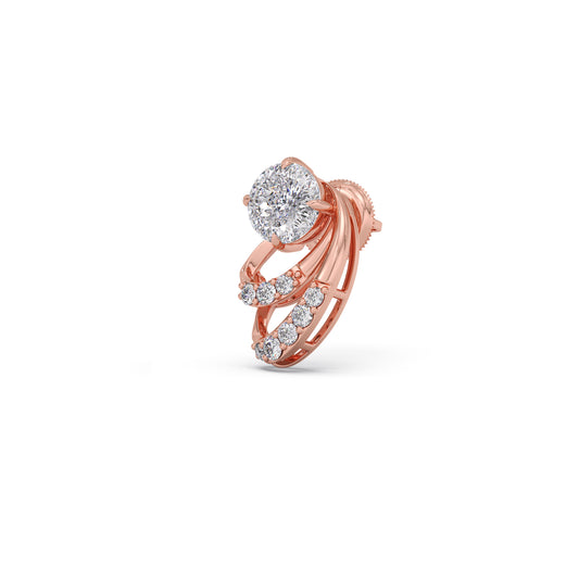 Portuguese Aurelia Stud Earrings - Rose