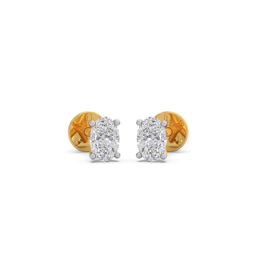 The Oval Classic Solitaire Earrings