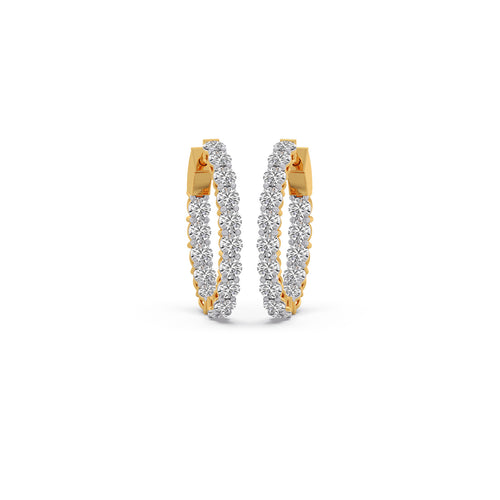 Shimmering Circles Diamond Earrings
