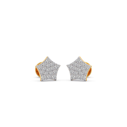 Five-Point Round Diamond Stud Earrings