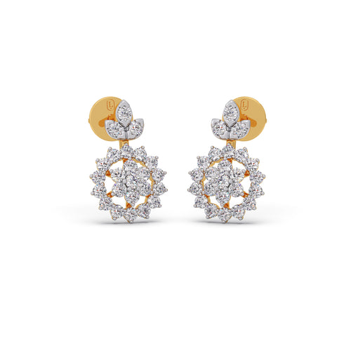 Heritage Oval Diamond Dangle Earrings