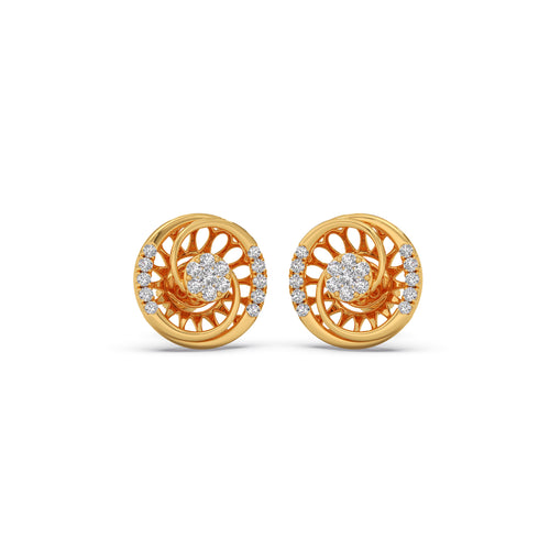 Celestial Cluster Diamond Stud Earrings