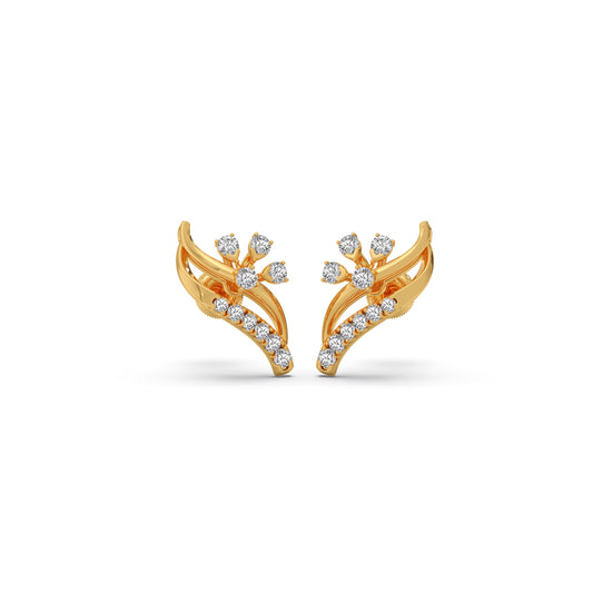 Svelte Diamond Stud Earrings - Yellow
