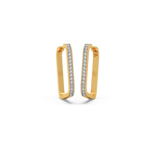 Linear Glow Diamond Hoop Earrings