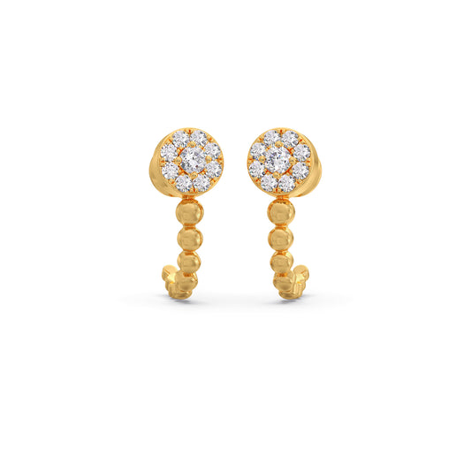 Classic J-Hoop Earrings - Yellow