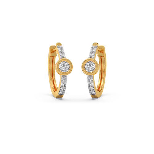Celestial Spark Diamond Hoops Earrings