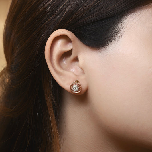 Cluster Drop Diamond Stud Earrings - MQ