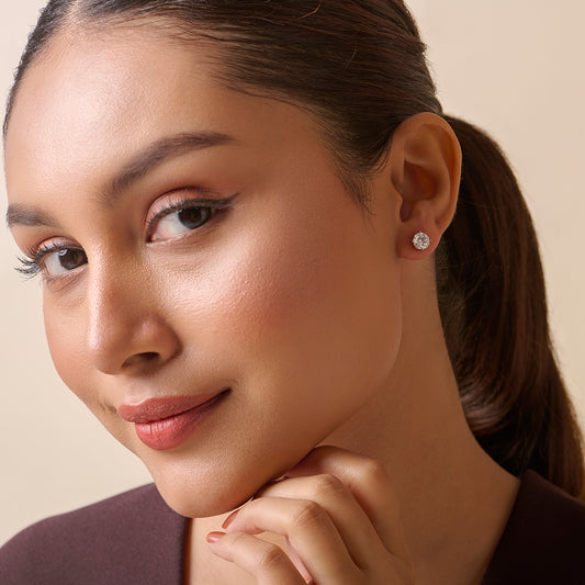Timeless Round Solitaire Stud Earrings - MQ
