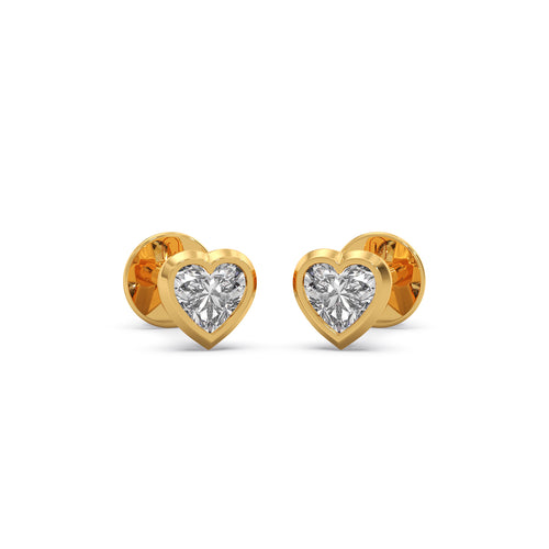 Royal Heart Stud Earrings