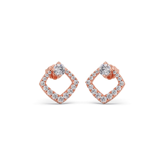 Cushira Diamond Stud Earrings - Rose