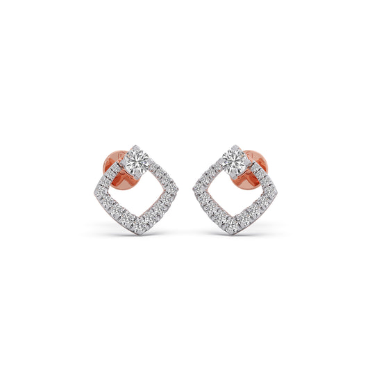 Cushira Diamond Stud Earrings - Rose