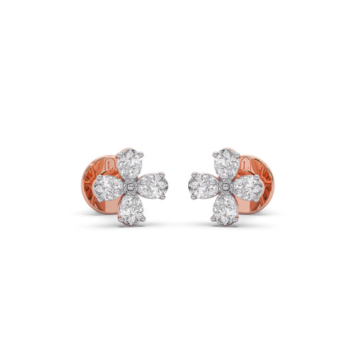 Pear Floral Stud Earrings