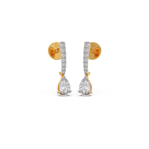 Imperial Pear Diamond Drop Earrings