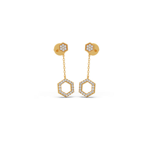 Equinox Round Diamond Dangle Earrings