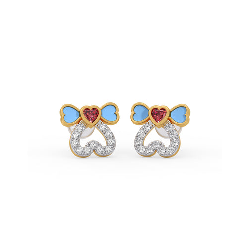 Dreambow Heart Kid's Diamond Earring