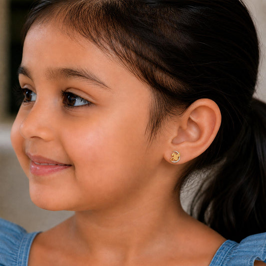 Pegasus on the Diamond Moon Kids Earrings - MQ_AI