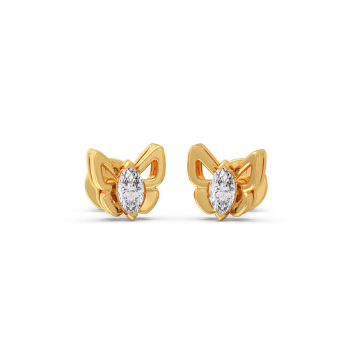 Marquise Diamond Butterfly Knot Earrings
