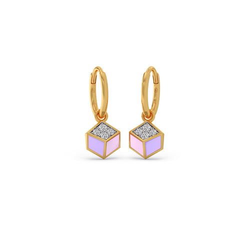 Sugar Pop Diamond Hoop Earrings