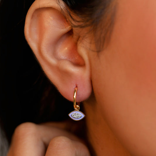 Iris Bloom Diamond Hoop Earrings - MQ