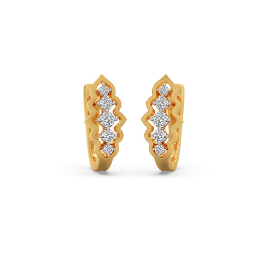 Glacier Ridge Diamond Hoop Earrings - Yellow