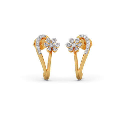 Flora Embrace Diamond Stud Earrings