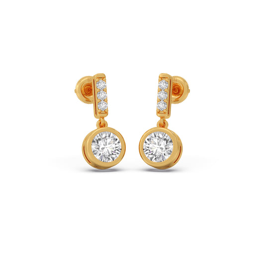 Eminence Solitaire Drop Earrings - Yellow