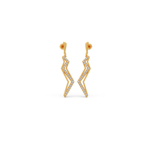 Litline Round Diamond Dangling Earrings