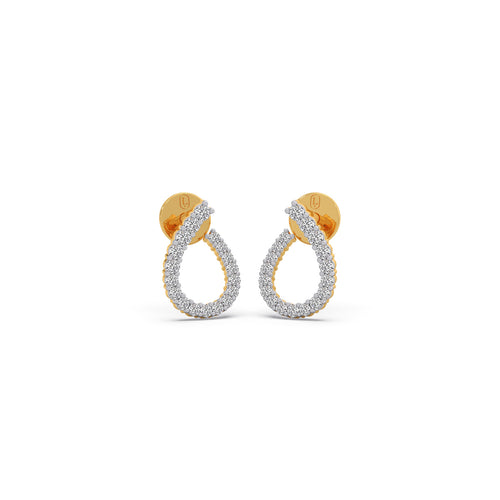 Open Pear Diamond Earrings
