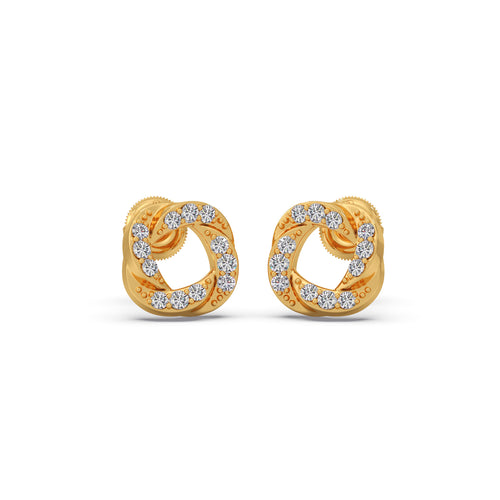 Tiny Cubes Diamond Earrings